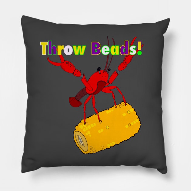 Mardi Gras Crawfish Pillow by Stephanie Kennedy 