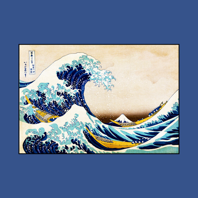 Ocean waves and mount Fuji - Japan - T-Shirt