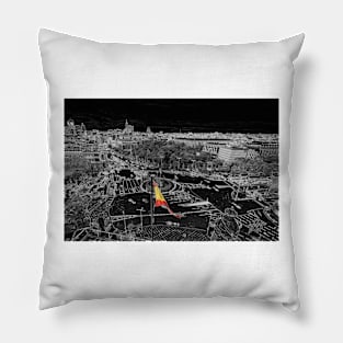 Madrid in black and white Pillow