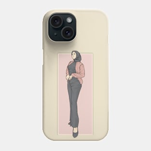 Girl In Black Pants Phone Case