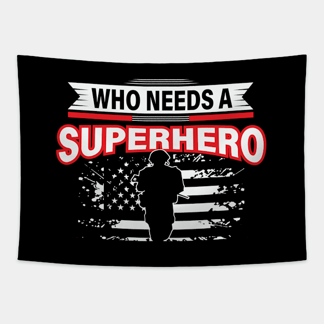 Who Needs A Superhero Tapestry by Shop Ovov