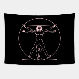 Vitruvian man in Pink Tapestry