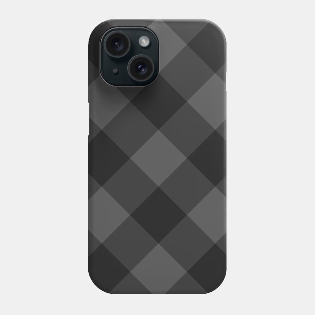 Charcoal Plaid Phone Case by PlaidDesign