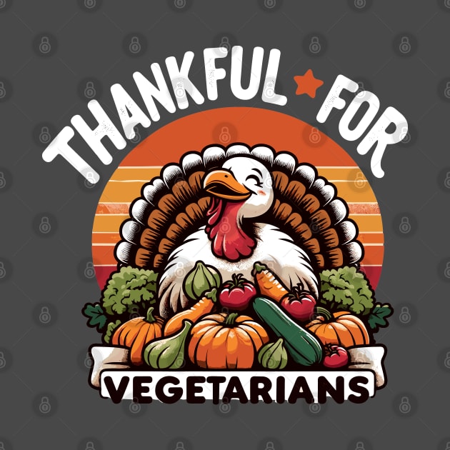 Funny Vegetarian Thanksgiving Thankful For Vegetarians by SubtleSplit