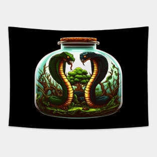 Two King Cobra Tapestry