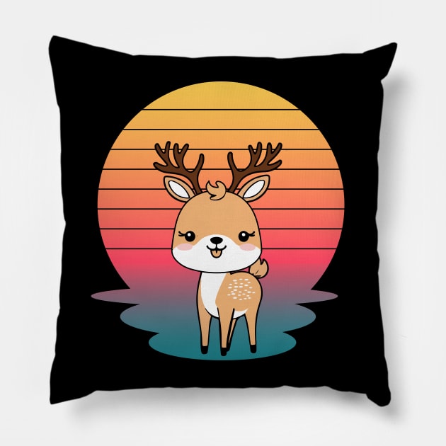 Aesthetic and adorable Fawn deer cute Pillow by greatnessprint