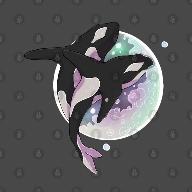 Galaxy Orcas by TheNeutralDragon