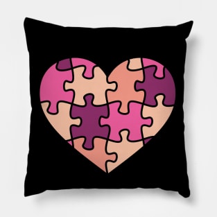 Puzzle Heart Pillow