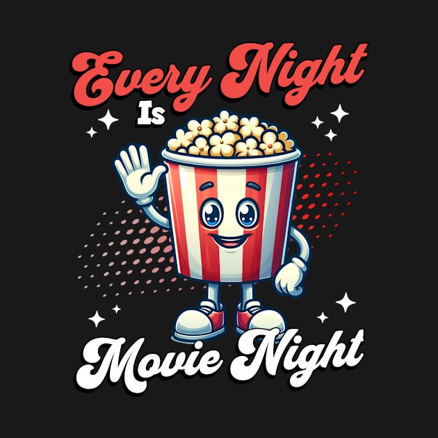 Popcorn Mascot 🍿 "Every Night is Movie Night" by Critter Chaos