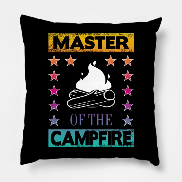 Master of the Campfire Pillow by FromBerlinGift