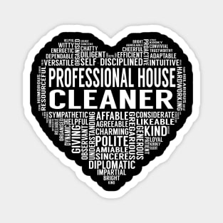 Professional House Cleaner Heart Magnet