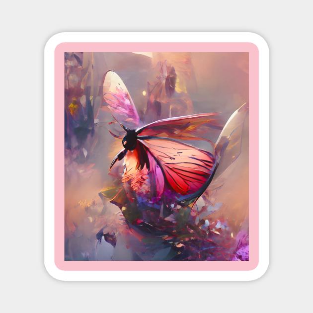 Flapping Butterfly Magnet by Somnio