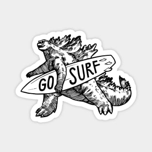 Dinosaur Surfing Magnet