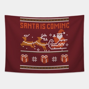 Santa is coming Tapestry