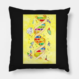 Happy Birthday card for science nerds Pillow