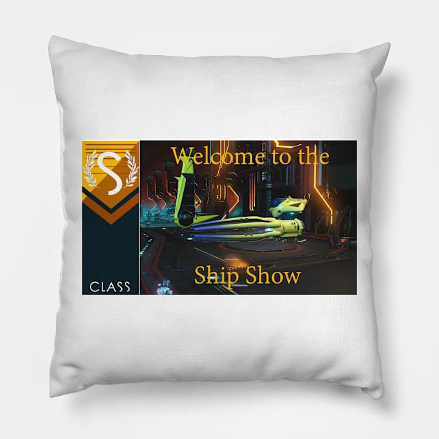 No mans Sky themed Welcome to the ship show Pillow by atadrawing