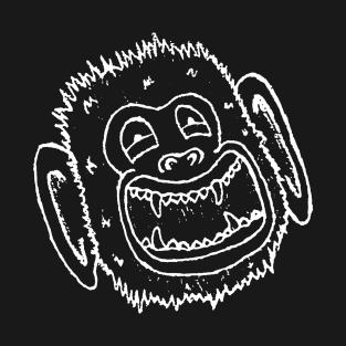 Monkeying Around White Outline T-Shirt