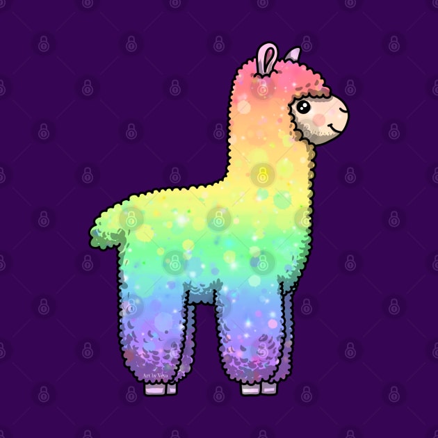 Rainbow Alpaca by Art by Veya