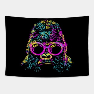 colorful gorilla lines Tapestry