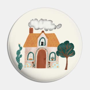 Cozy Cottage Scene Pin