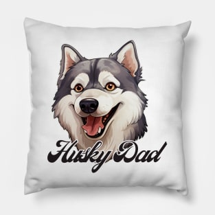 HuskyDad T-Shirt - Dog Lover Gift, Pet Parent Apparel Pillow