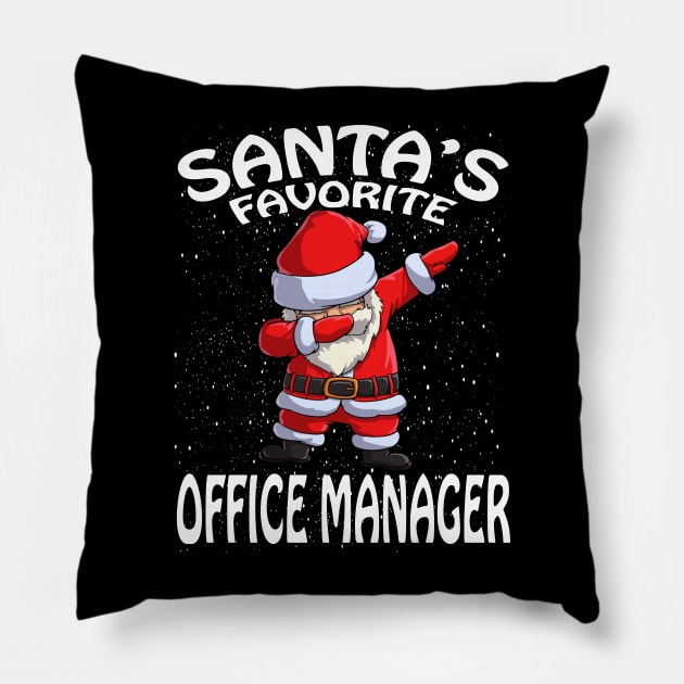 Santas Favorite Office Manager Christmas Pillow by intelus