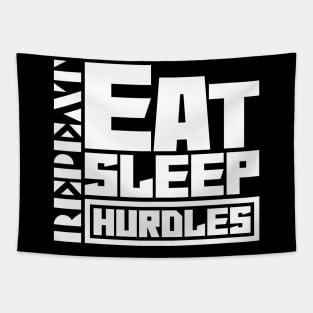 Eat Sleep Hurdles Tapestry