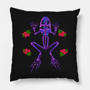 Diaphonized Frog and Cranberries Pillow