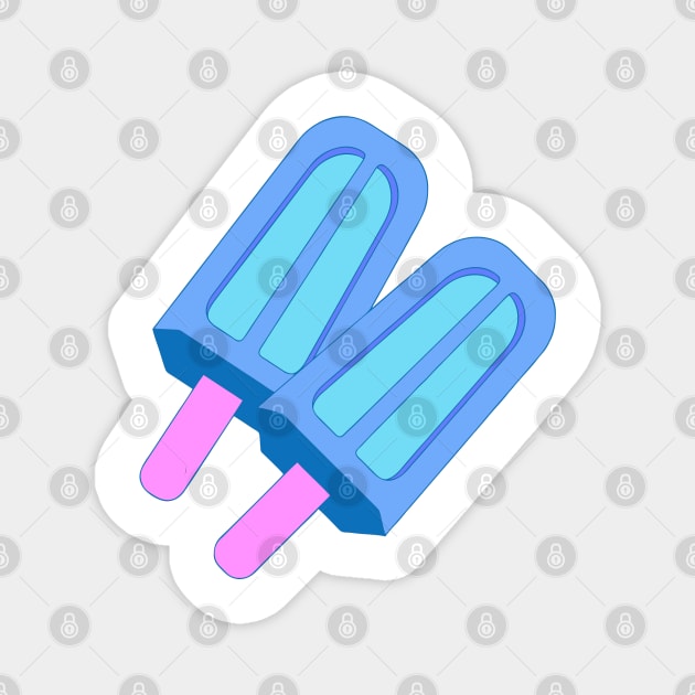 blue ice cream Magnet by artoriaa