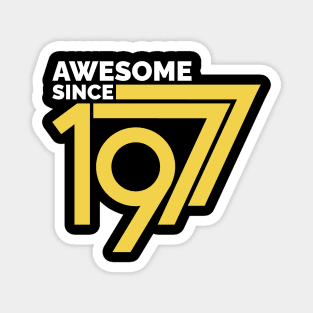 Retro Vintage Awesome Since 1977 Birthday Magnet