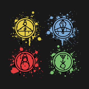 4 Glyphs Splatter T-Shirt