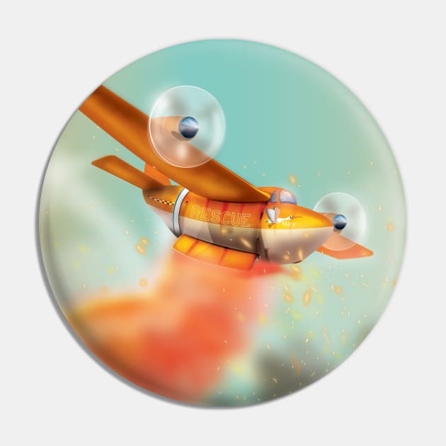 Fire Plane Pin by nickemporium1