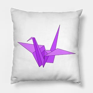 Purple origami crane Pillow