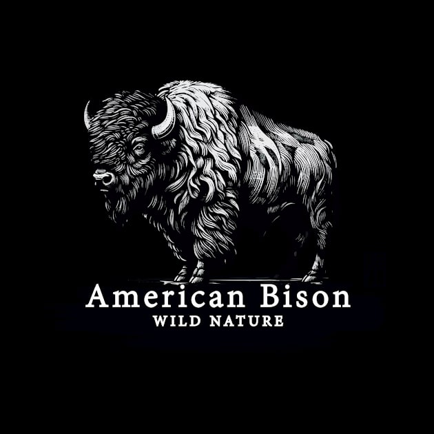 American Bison - WILD NATURE - BISON -18 by ArtProjectShop