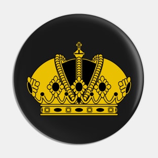 Imperial crown (gold and black) Pin