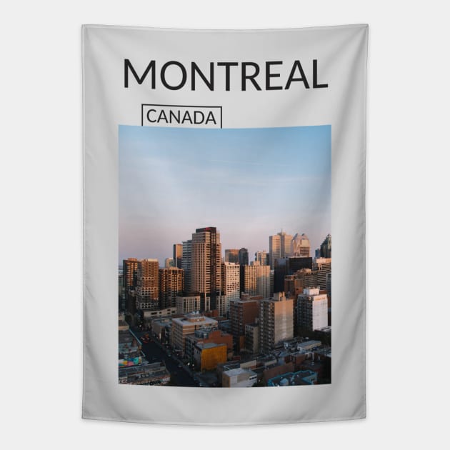 Montreal Quebec Canada Skyline Cityscape Urbanscape Gift for Canadian Canada Day Present Souvenir T-shirt Hoodie Apparel Mug Notebook Tote Pillow Sticker Magnet Tapestry by Mr. Travel Joy