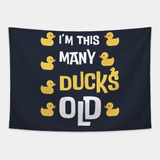 I'm This Many Ducks Old, Duck 8th Birthday 8 Years Old Bday Tapestry