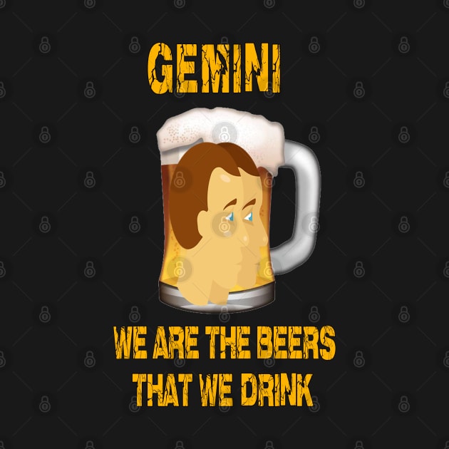 Funny beer shirt Gemini sign by Cervezas del Zodiaco