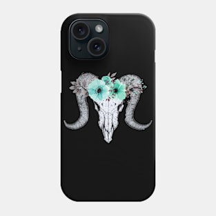 flower crown skull Phone Case