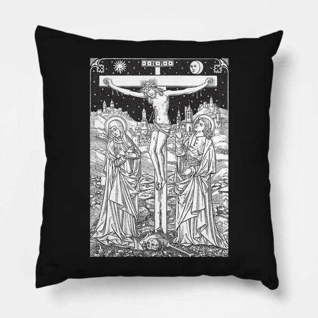 Good Friday 01 (Crucifixion of Our Lord) Pillow by DeoGratias