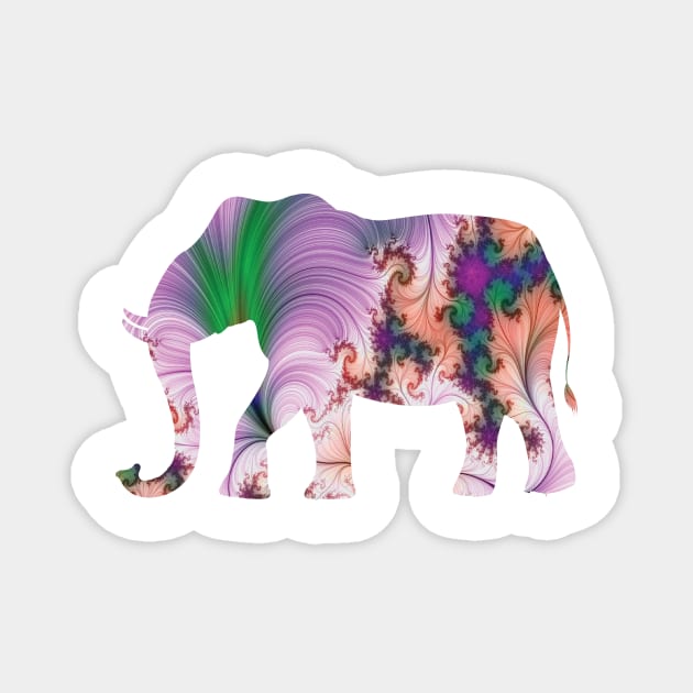 For elephants fans | Aesthetic Multicolored Elephant Magnet by gmnglx