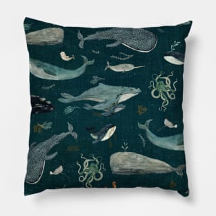 Whales midnight Pillow