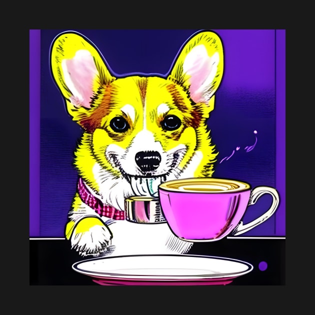Corgi And Coffee by Megaluxe 