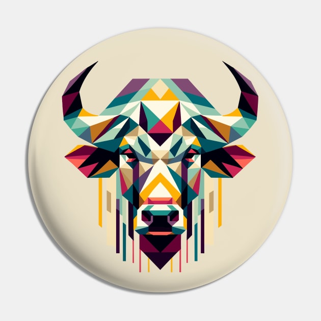 Bold Spirit - Buffalo Geometry Pin by The Tee Bizarre