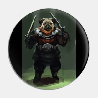 Pug warrior Pin