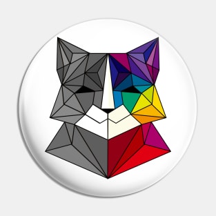 Polygon cat Pin