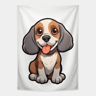 Cartoon Cute Kawaii Beagle Tapestry