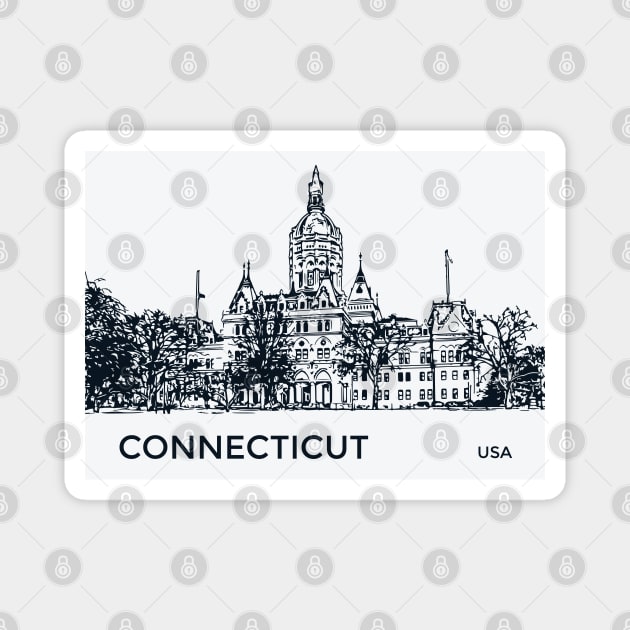 Connecticut State USA Magnet by Lakeric