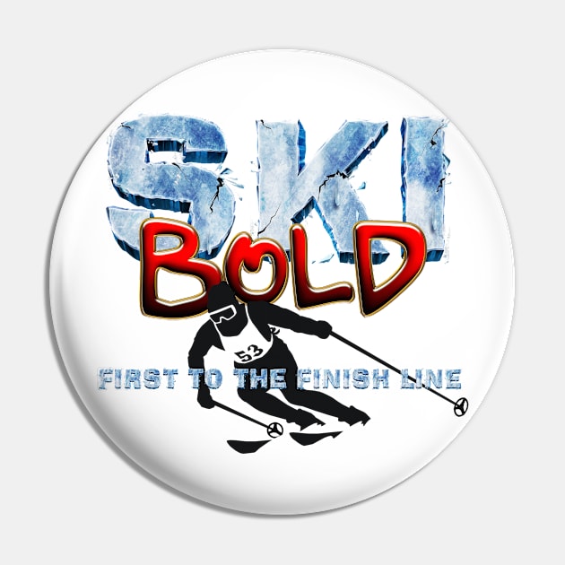 Ski Bold Pin by teepossible