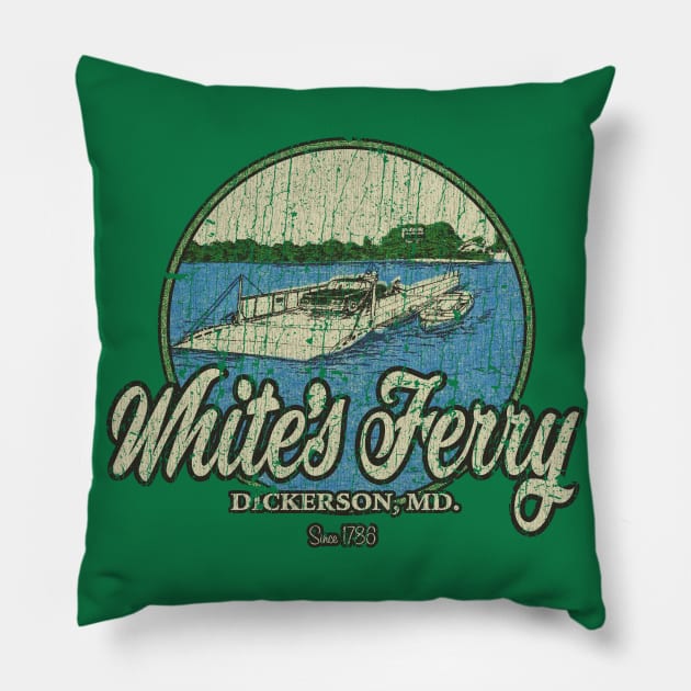 White's Ferry 1982 Pillow by JCD666